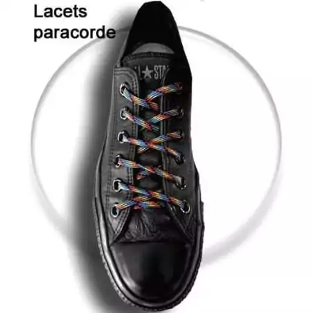 Lacets ronds paracorde blancs pour vos chaussures