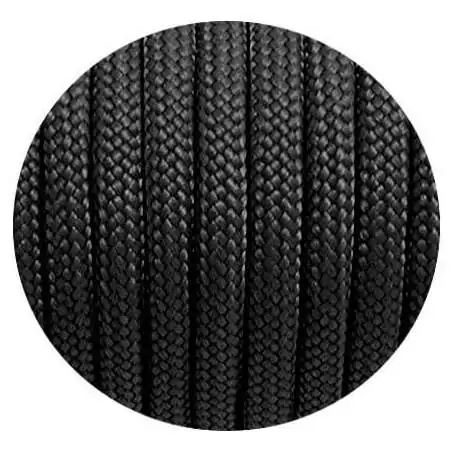 Lacets ronds paracorde noirs pour vos chaussures