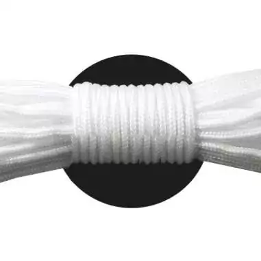 Lacets ronds paracorde blancs pour vos chaussures