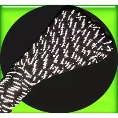 Lacets paracorde noire réflective pour vos chaussures