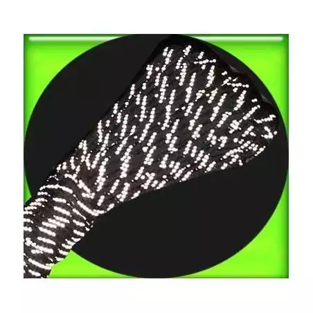 Lacets paracorde noire réflective pour vos chaussures