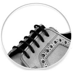 Lacets fins cirés en noir pour vos chaussures 2