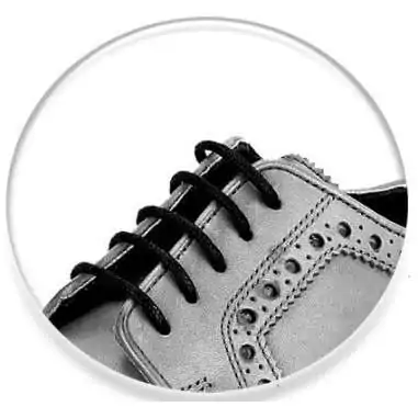 Lacets fins cirés en noir pour vos chaussures