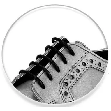 Lacets fins cirés en noir pour vos chaussures