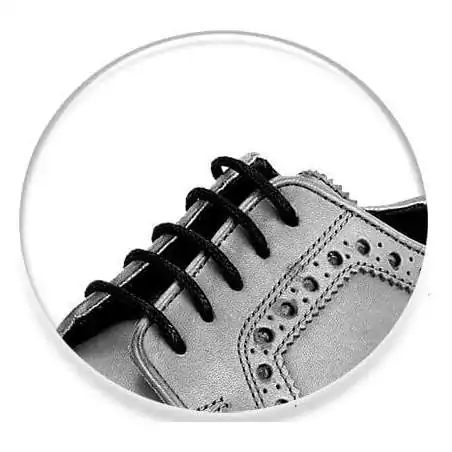 Lacets fins cirés en noir pour vos chaussures