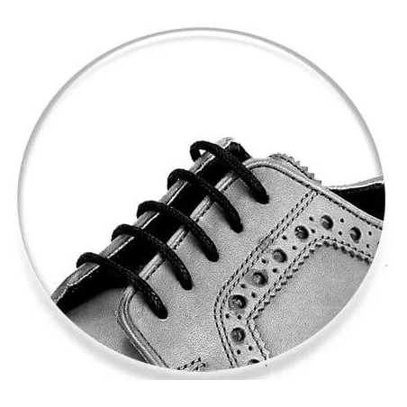 Lacets fins cirés en noir pour vos chaussures