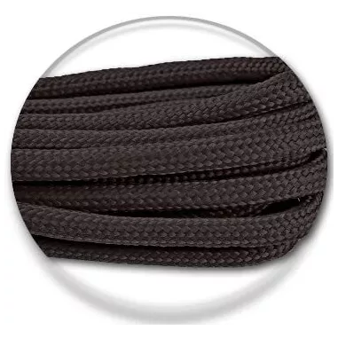 Lacets de chaussures gris acier foncé, ronds, en couleur…