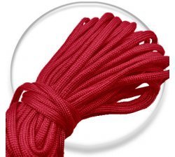 lacets paracorde ronds en rouge piment