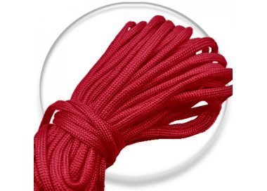 1 paire x lacets ronds paracorde rouge piment