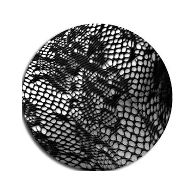 1 paire x ​chaussettes noires résille fleurs & dentelle