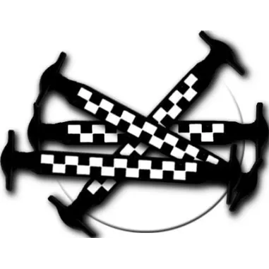 1 pièce x ​lacet silicone élastique damier noir ou blanc
