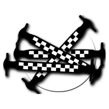 Lacet silicone damier noir & blanc   pour vos chaussures