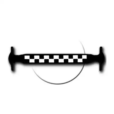 Lacet silicone damier noir & blanc   pour vos chaussures