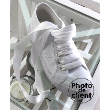 Lacets blancs larges outlet