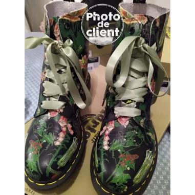 Lacets en satin kaki clair pour vos chaussures