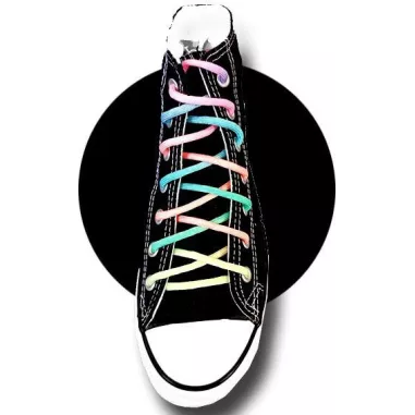 Lacets de chaussures multicolores, ronds, en couleur et…