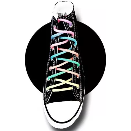 Lacets de chaussures multicolores, ronds, en couleur et…