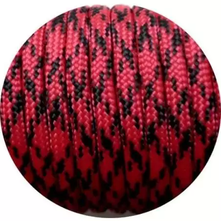 Lacets ronds paracorde bicolores rouge & noire pour vos chaussures