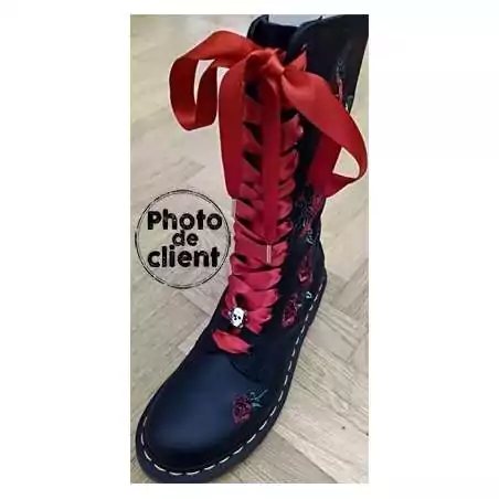 Lacets en satin rouge pour vos chaussures Lacets en satin rouge pour vos chaussures
