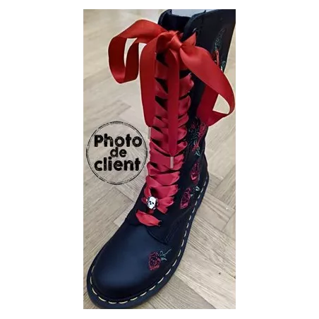 Lacets en satin rouge pour vos chaussures