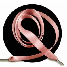 Lacets fins satin nude rosé pour vos chaussures