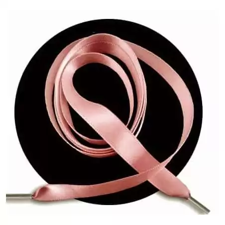 Lacets fins satin nude rosé pour vos chaussures