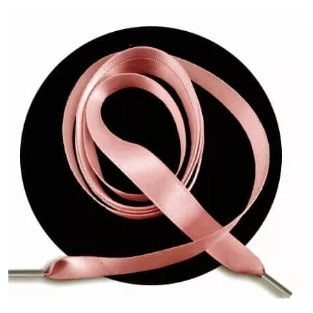 Lacets fins satin nude rosé pour vos chaussures