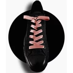 Lacets fins satin nude rosé pour vos chaussures 2