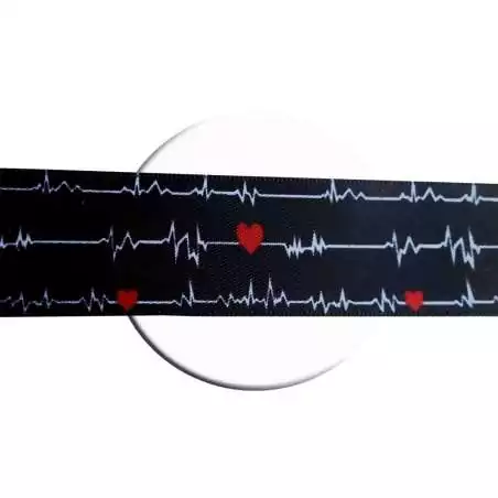 Lacets satin large noir diagramme coeurs pour vos chaussures Lacets satin large noir diagramme coeurs pour vos chaussures