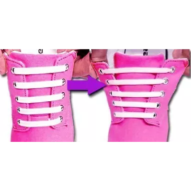 Lacets violets phosphorescents silicones élastiques et…