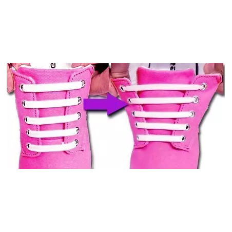 Lacets violets phosphorescents silicones élastiques et…