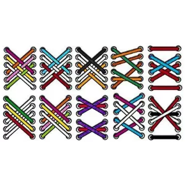 Lacets violets phosphorescents silicones élastiques et…