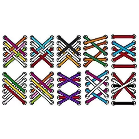 Lacets violets phosphorescents silicones élastiques et…