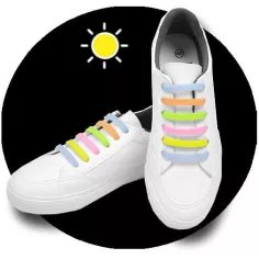 Lacets violets phosphorescents silicones élastiques et…