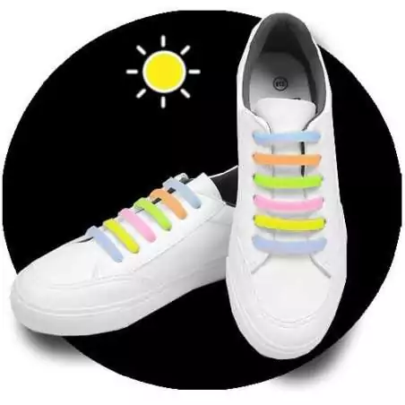 Lacet extensible silicone phosphorescent pour vos chaussures Lacet extensible silicone phosphorescent pour vos chaussures