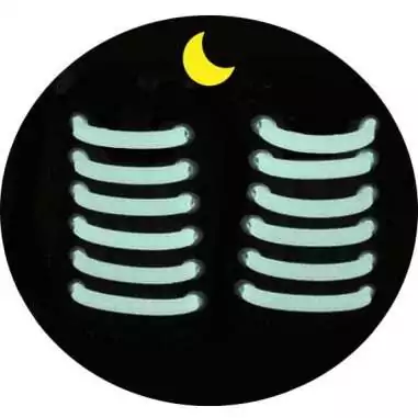 Lacet extensible silicone phosphorescent pour vos chaussures