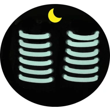 Lacets violets phosphorescents silicones élastiques et…