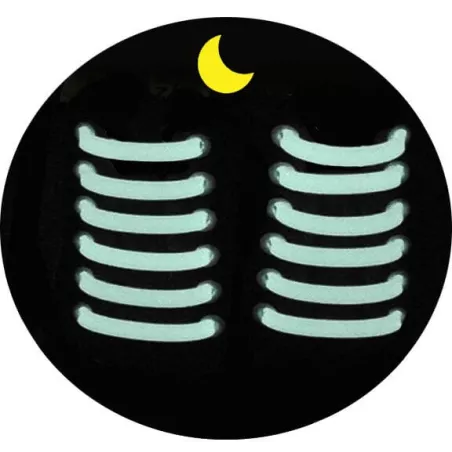 Lacets violets phosphorescents silicones élastiques et…