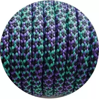 Lacets paracorde en violet & vert pour vos chaussures