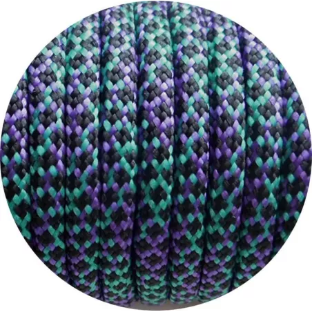 Lacets paracorde en violet & vert pour vos chaussures