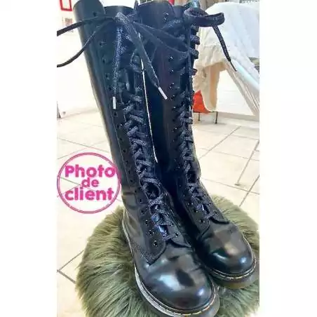 Lacets noirs paillettes pour vos chaussures Lacets noirs paillettes pour vos chaussures