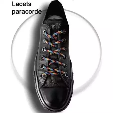 Lacets paracorde rose, gris, blanc & noir pour vos chaussures Lacets paracorde rose, gris, blanc & noir pour vos chaussures