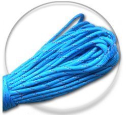 1 paire x lacets paracorde ronds bleu azur