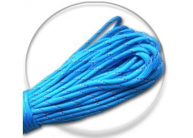 1 paire x lacets paracorde ronds bleu azur