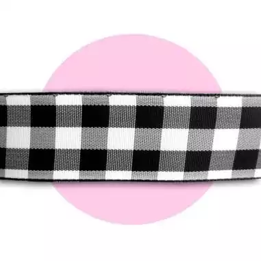 Lacets larges vichy noir & blanc pour vos chaussures