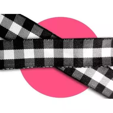 Lacets vichy noir & blanc pour vos chaussures