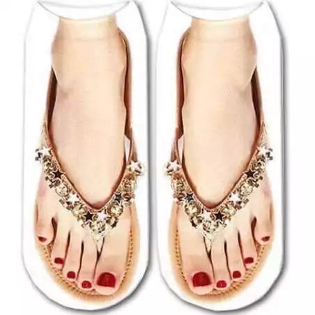 Socquettes tongs diamants pour vos jolis pieds Socquettes tongs diamants pour vos jolis pieds