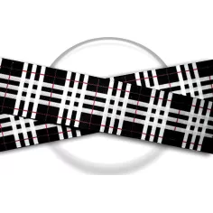 Lacets satin large noir carreaux écossais pour vos… 2