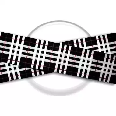 Lacets satin large noir carreaux écossais pour vos chaussures