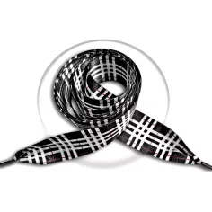 Lacets satin large noir carreaux écossais pour vos…